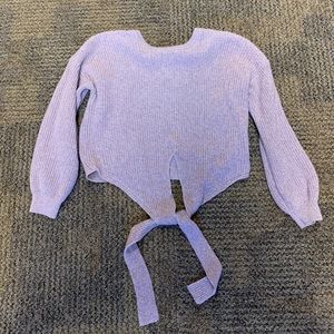 Hollister Lavender Cropped Sweater